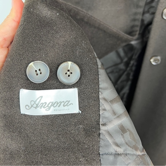 Jones New York Vintage 90's Wool Angora Blend Long Coat Size 6 - Picture 11 of 13